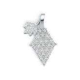 Sterling Silver Pendant with White Topaz or Moissanite Grapes Theme DHJ