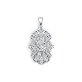 Sterling Silver Semi Mount Pendant Setting Round RD 5X5mm DHJ