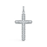 Sterling Silver Pendant Solid Cross Theme DHJ