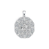Sterling Silver Semi Mount Pendant Setting Cushion CU 10X8mm DHJ