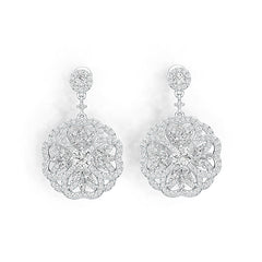 Sterling Silver Semi Mount Earrings Setting Round RD 5x5mm DHJ