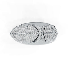 Sterling Silver Ring Sydney Opera House Theme with White Topaz or Moissanite DHJ