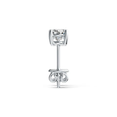 Sterling Silver Semi Mount Earrings Setting Round RD 4x4mm Stud DHJ