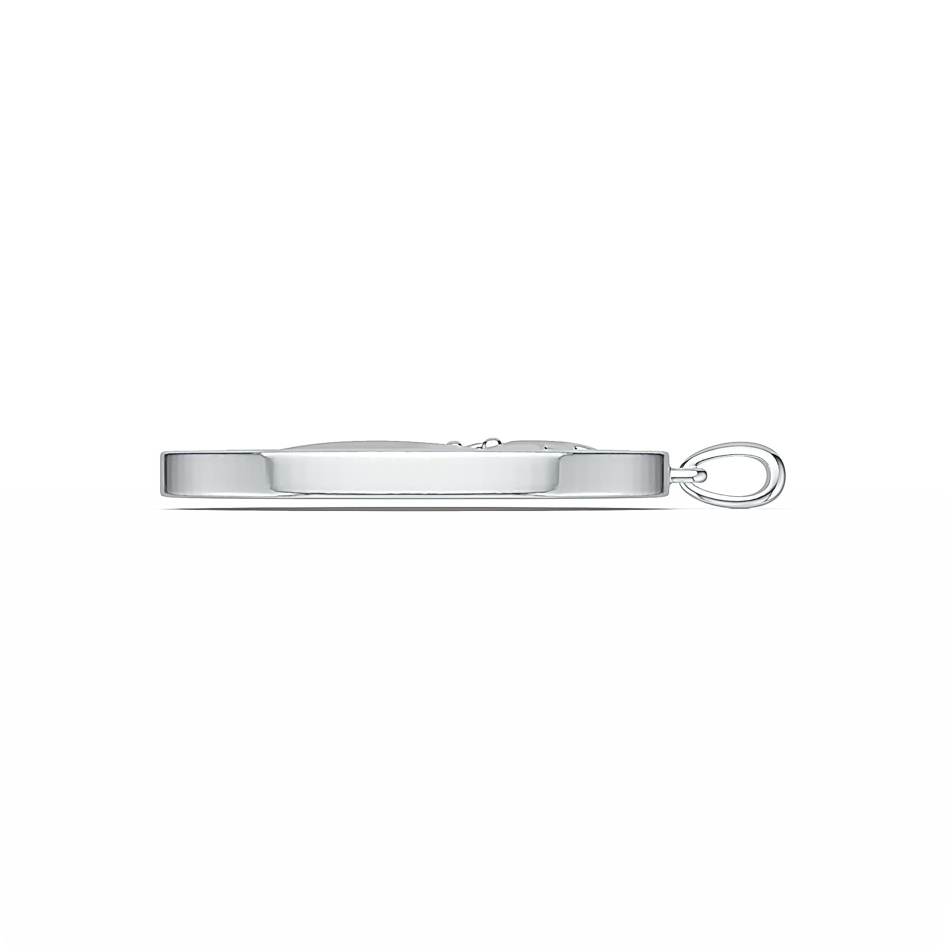 Sterling Silver Semi Mount Pendant Setting Round RD 27x27mm DHJ