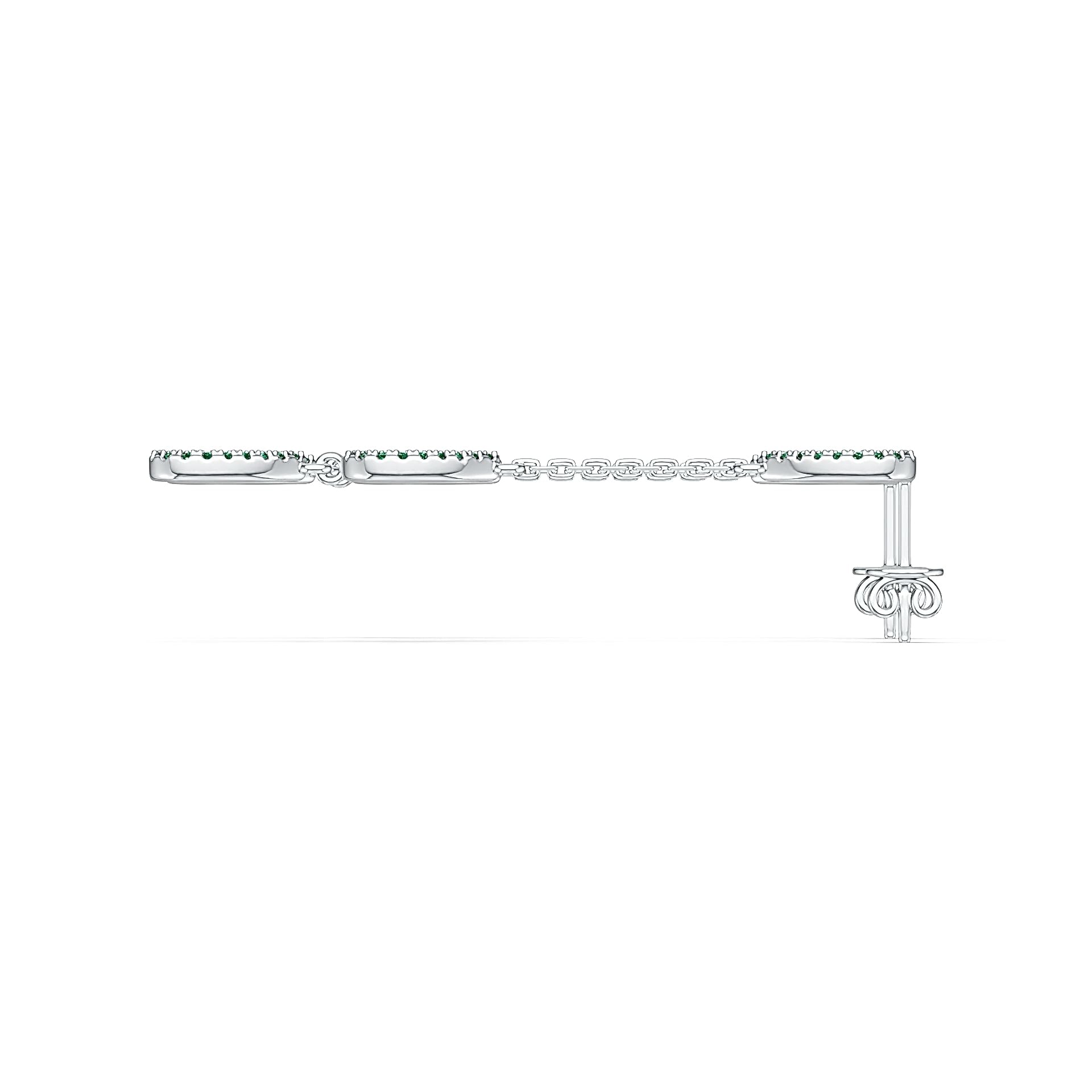Sterling Silver Semi Mount Earrings Setting Round RD 1.1mm DHJ