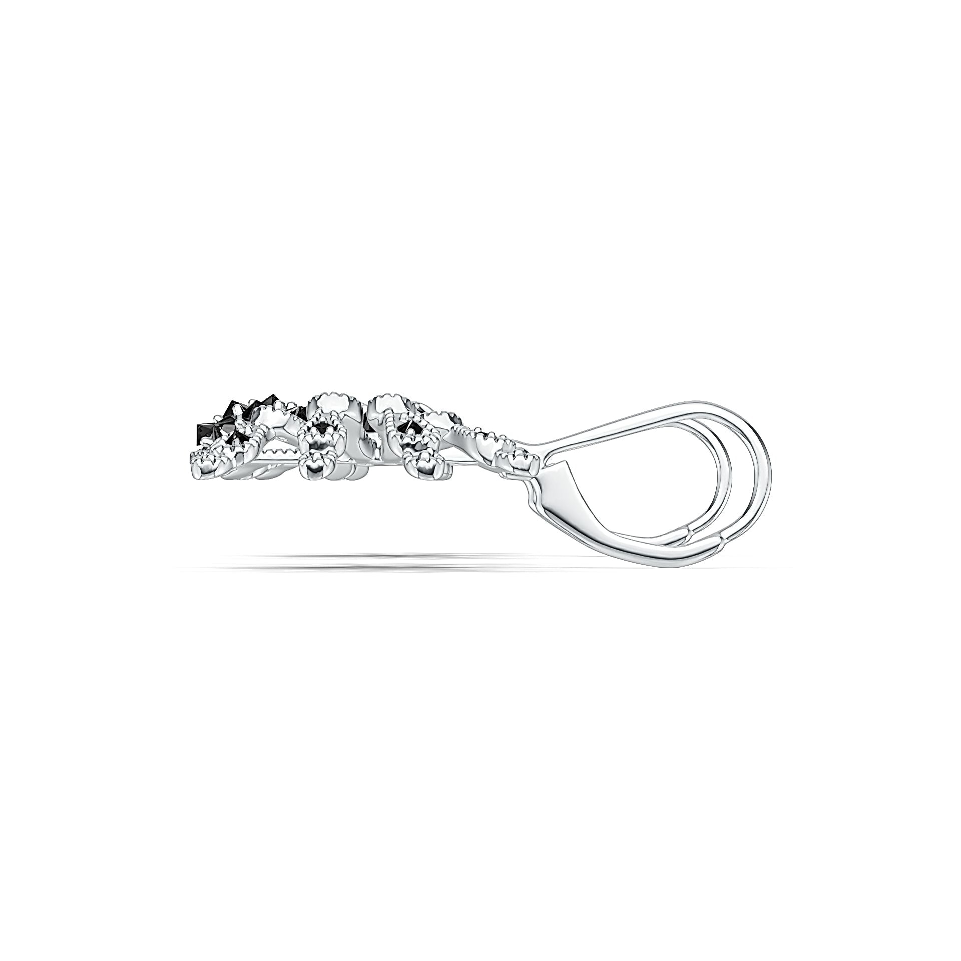 Sterling Silver Semi Mount Earrings Setting Round RD 1.7mm Spider Earrings DHJ