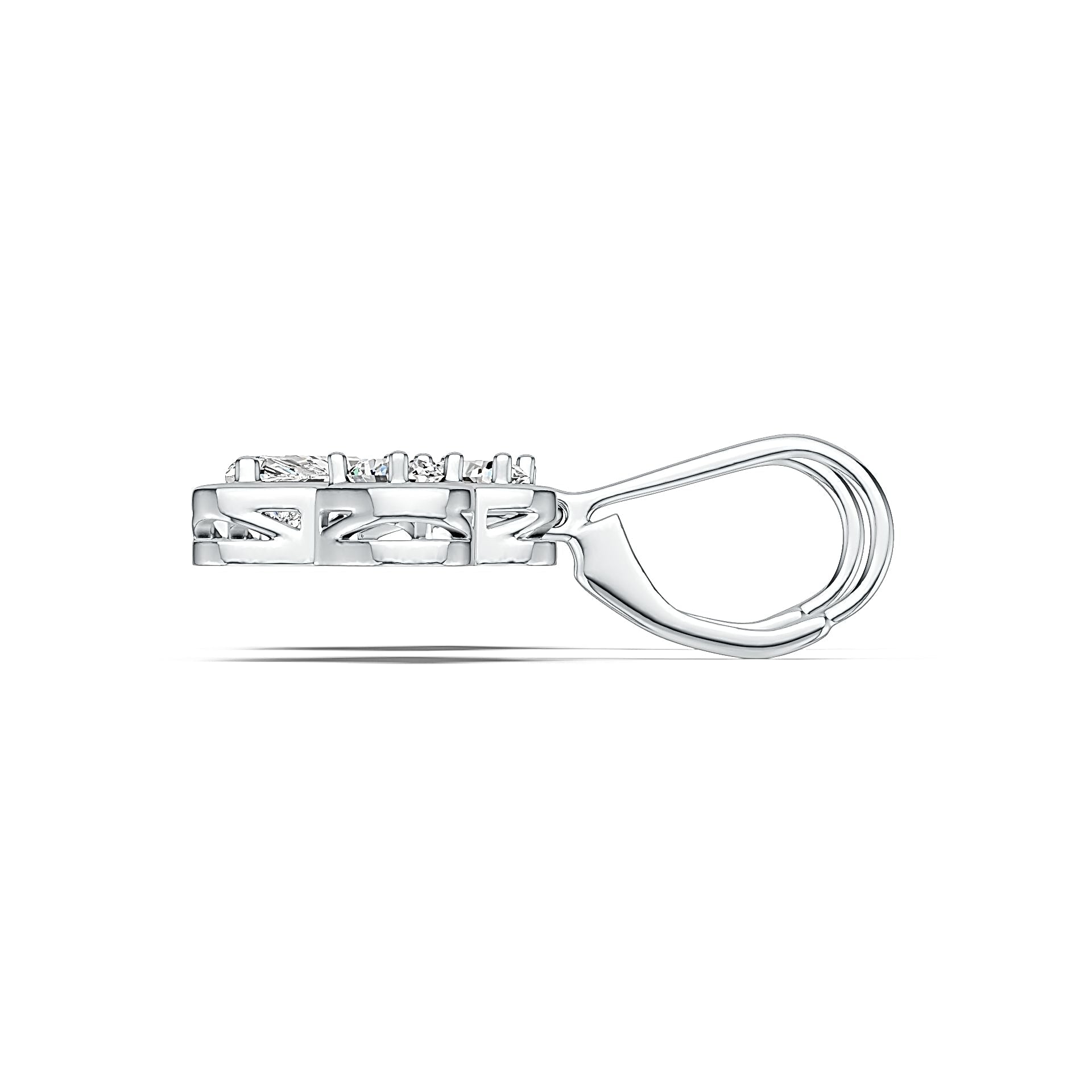Sterling Silver Semi Mount Earrings Setting Heart HT 6X6mm OV 4X3mm OV 3X2mm DHJ