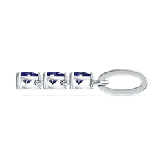 Sterling Silver Semi Mount Pendant Setting Trillion TL 4X4mm with White Topaz - Syzjewelry