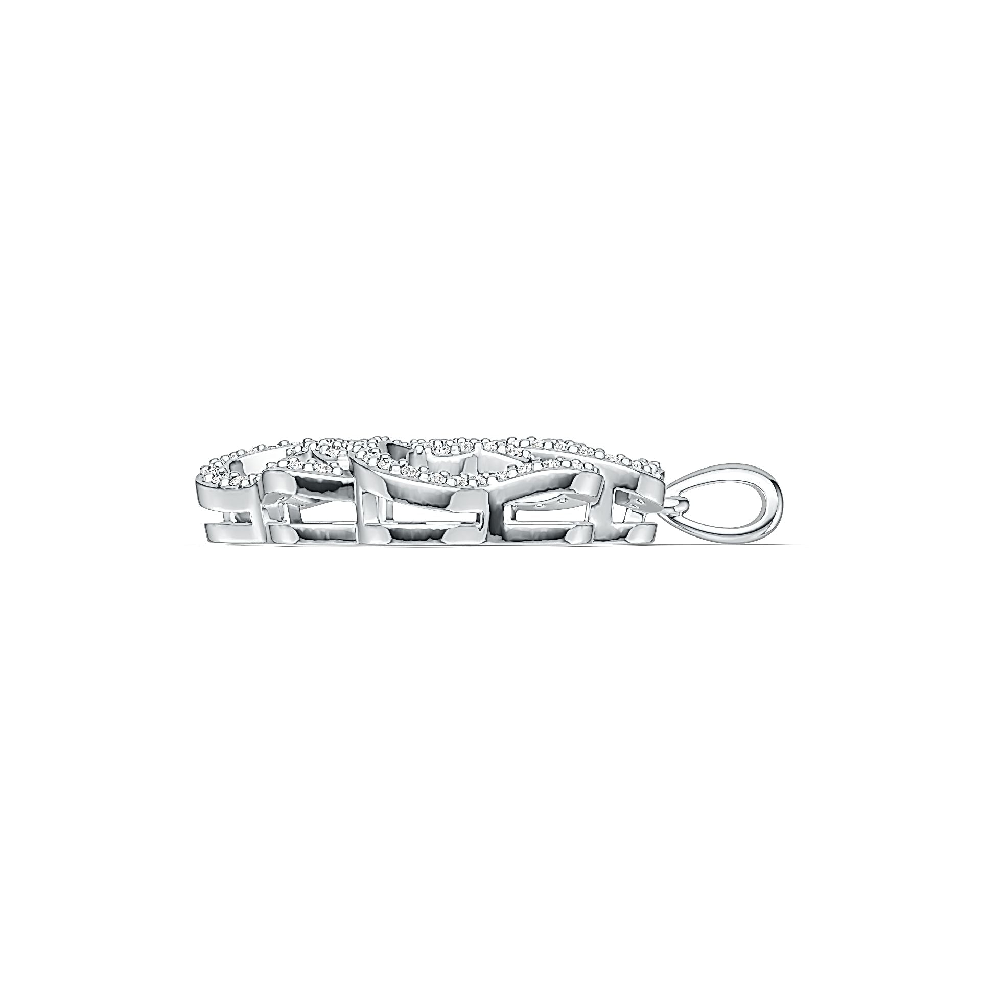 Sterling Silver Semi Mount Pendant Setting Round RD 1.0mm DHJ