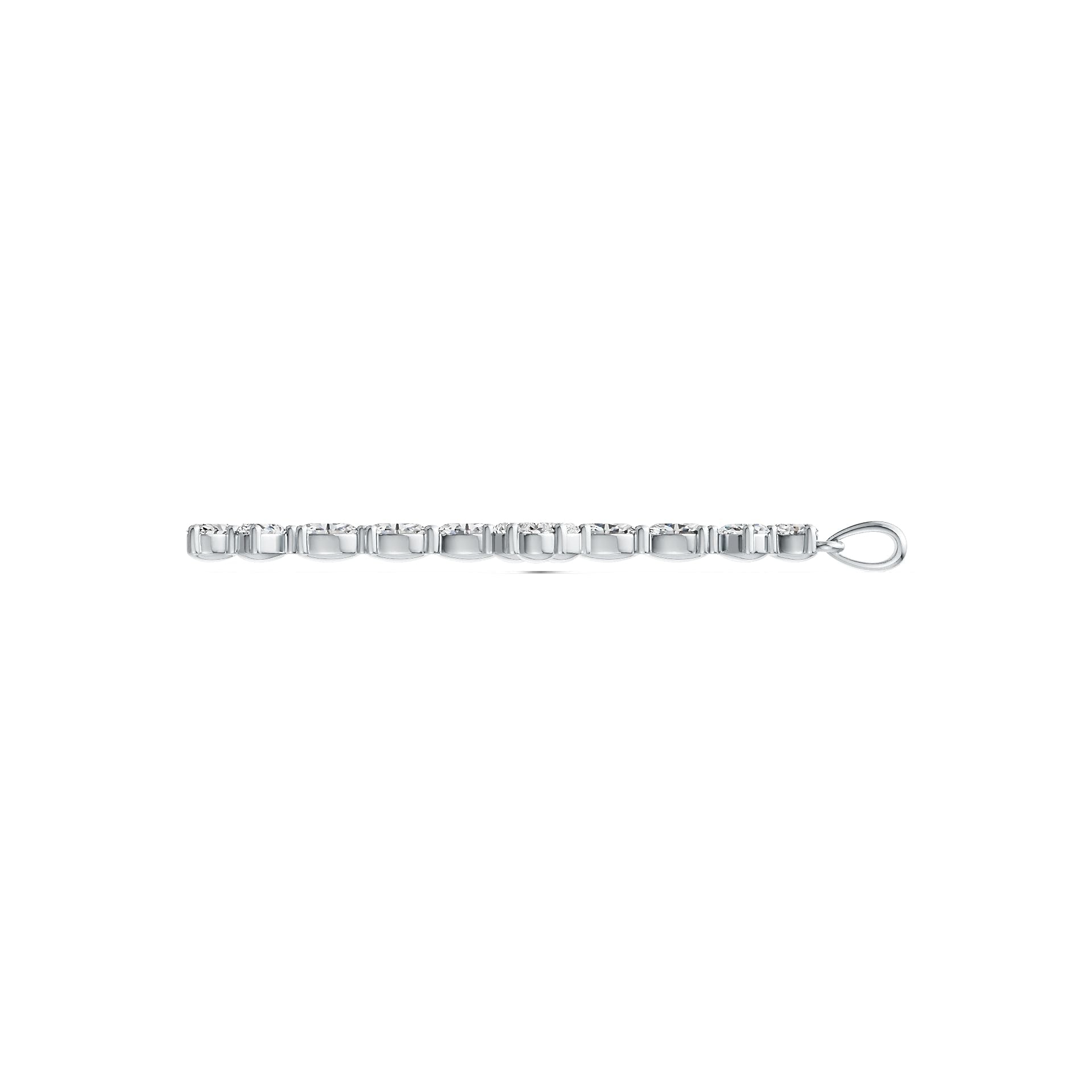 Sterling Silver Semi Mount Pendant Setting Oval OV 5x3mm PE 4x3mm DHJ