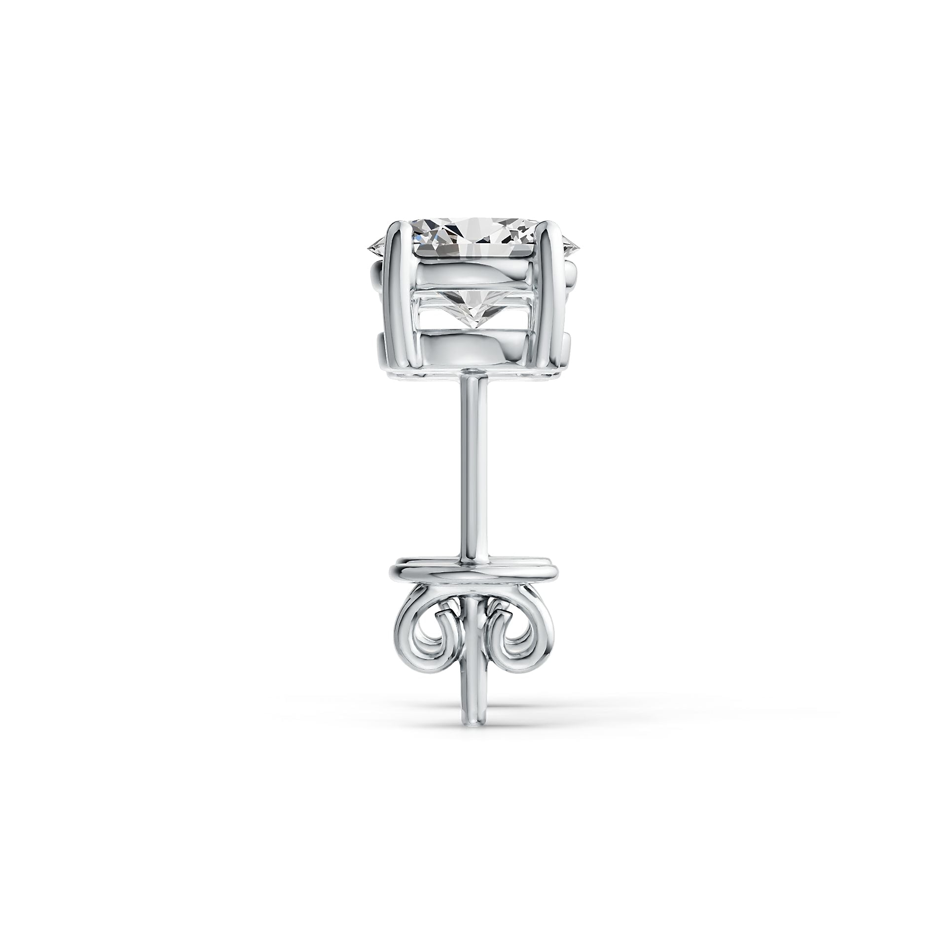 Sterling Silver Semi Mount Earrings Setting Oval OV 5X4mm Simple Stud DHJ