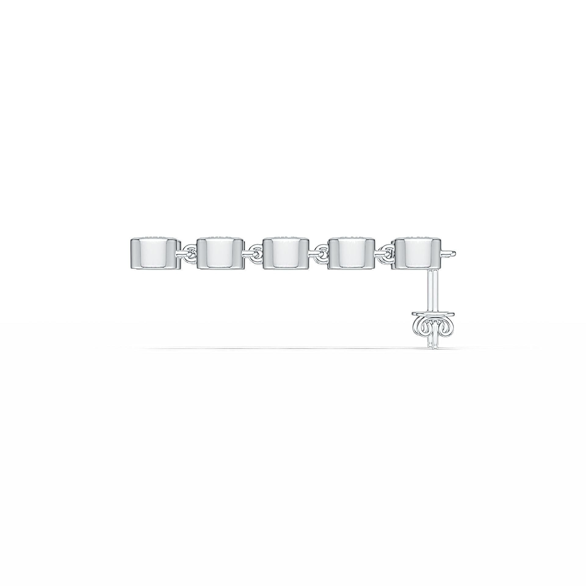 Sterling Silver Semi Mount Earrings Setting Round RD 5x5mm DHJ