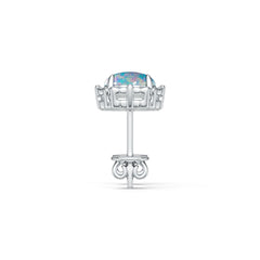 Sterling Silver Semi Mount Earrings Setting Oval OV 6X4mm Cabochon DHJ