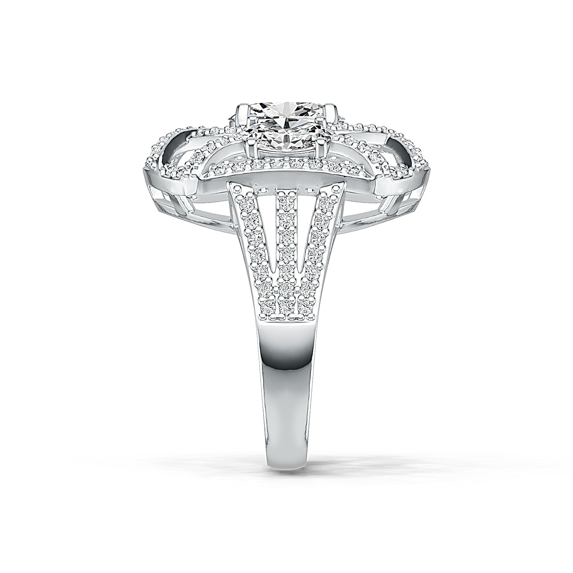 Sterling Silver Semi Mount Ring Setting Oval OV 8X6mm OV 6X4mm DHJ