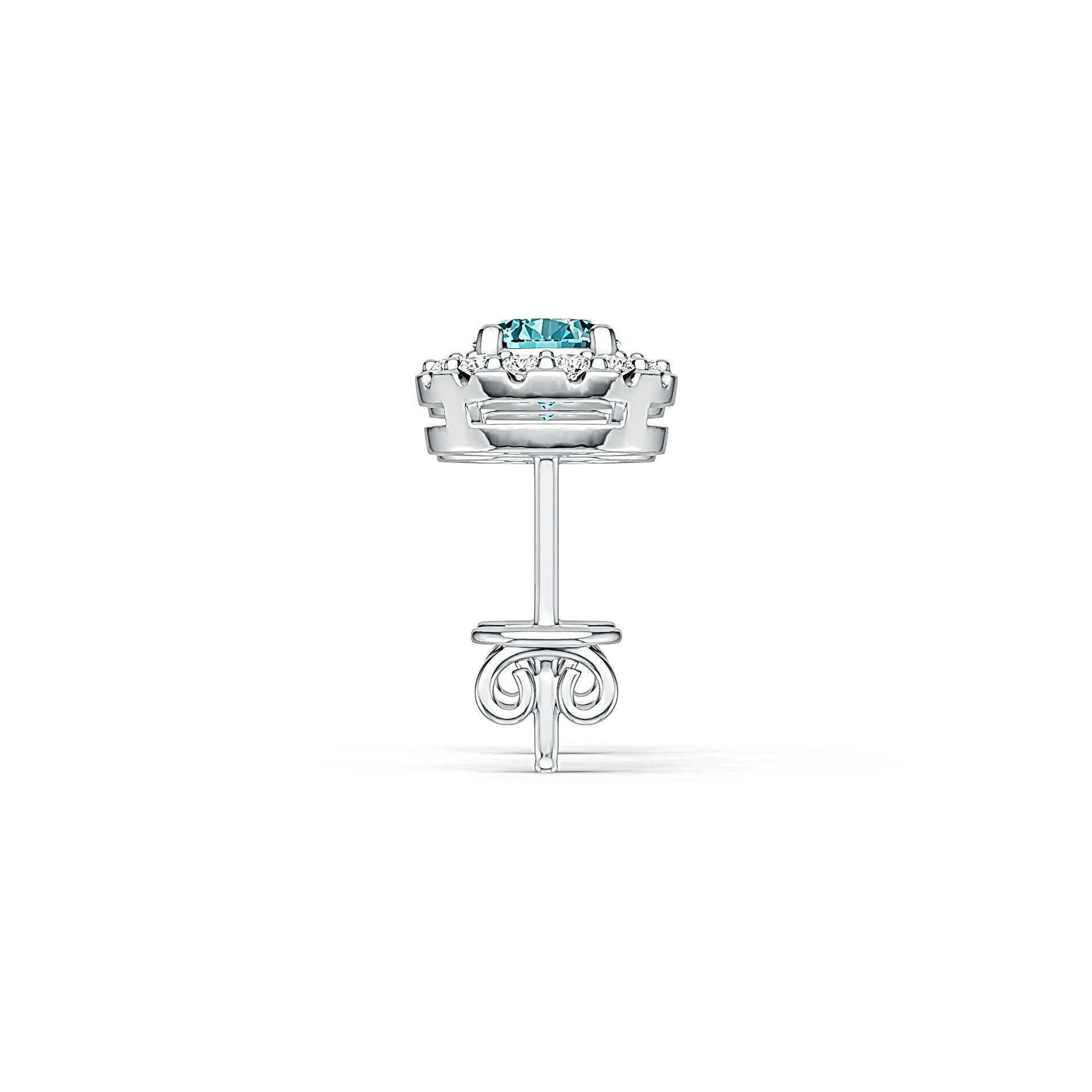 Sterling Silver Semi Mount Earrings Setting Round RD 5x5mm DHJ