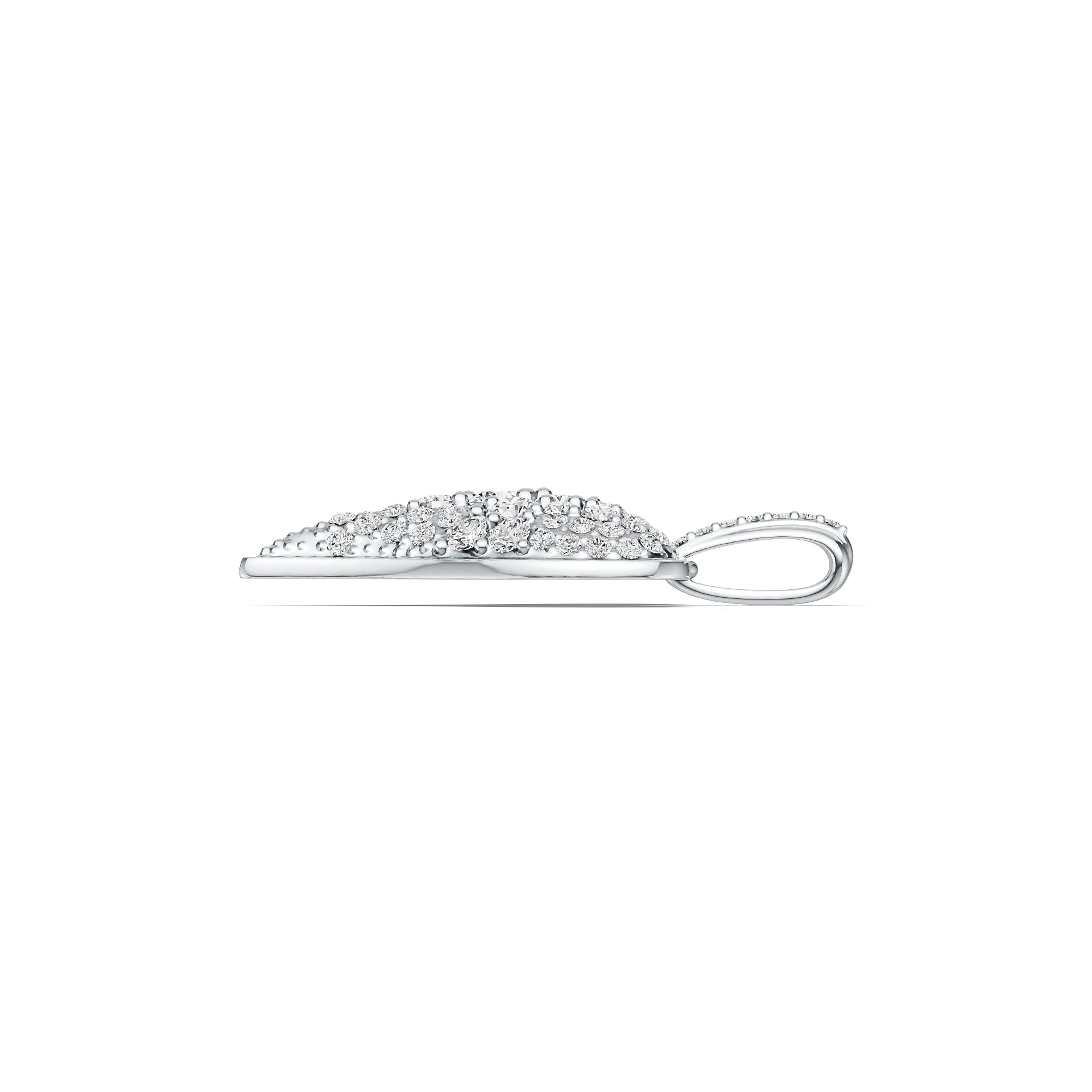 Sterling Silver Pendant with White Topaz or Moissanite Heart Theme DHJ