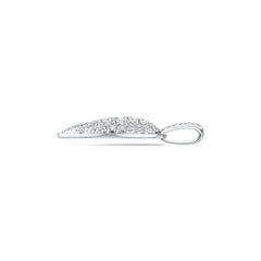 Sterling Silver Pendant with White Topaz or Moissanite Heart Theme DHJ