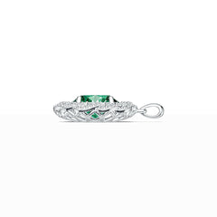 Sterling Silver Semi Mount Pendant Setting Oval OV 12X10mm DHJ
