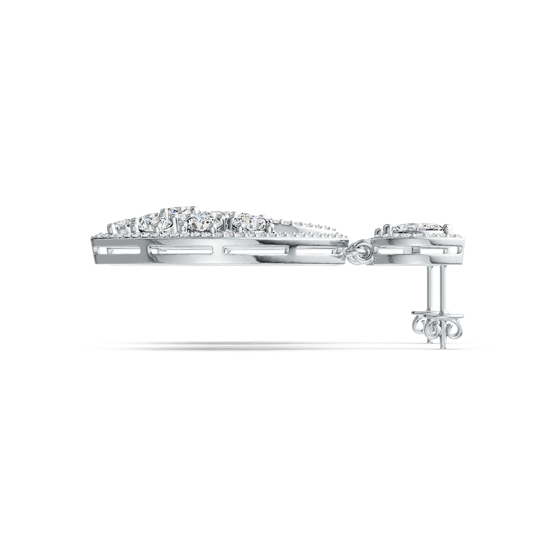 Sterling Silver Semi Mount Earrings Setting Marquise MQ 6X3mm OV 4X3mm DHJ