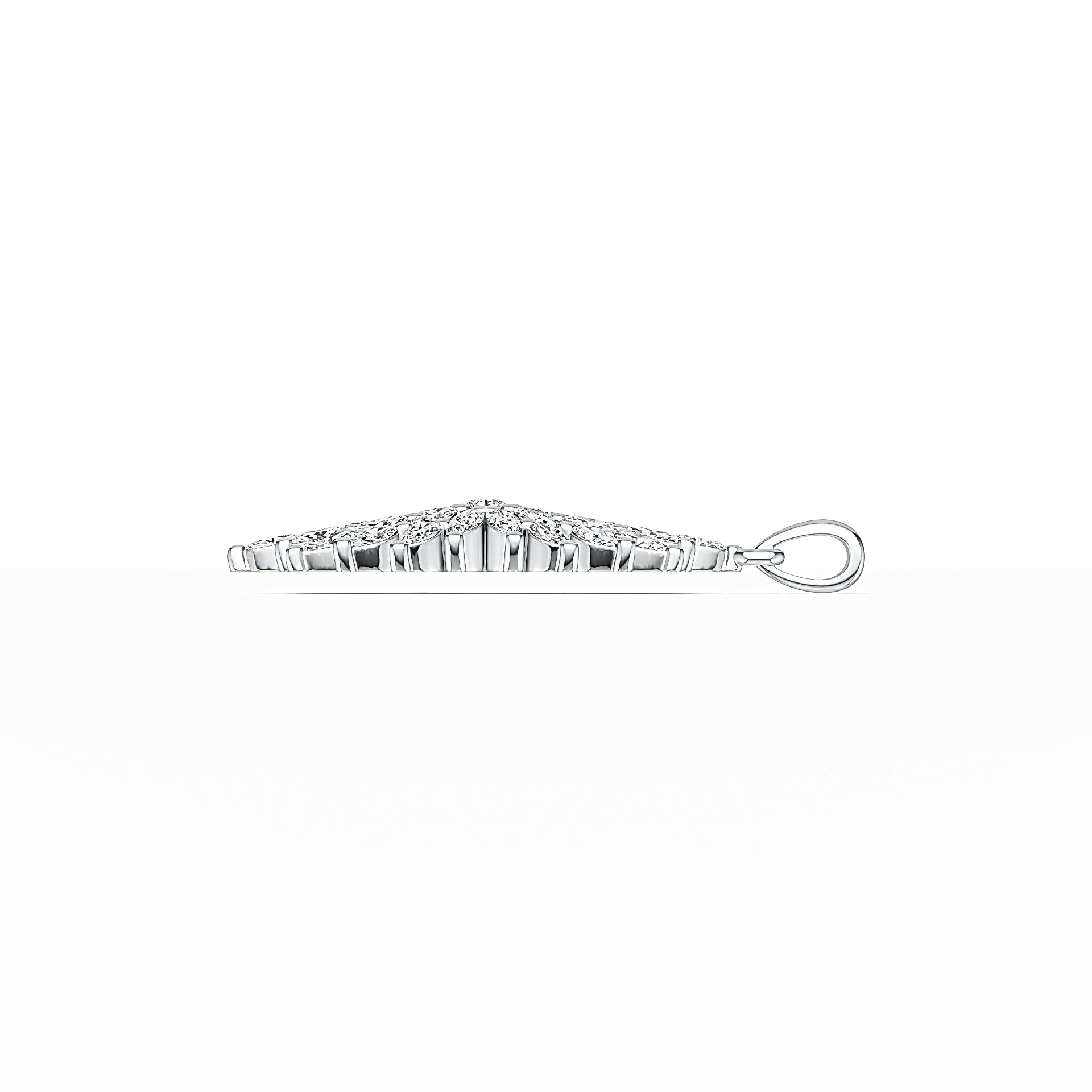 Sterling Silver Semi Mount Pendant Setting Marquise MQ 4X2mm DHJ