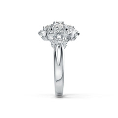 Sterling Silver Semi Mount Ring Setting Oval OV 5x3mm RD 4x4mm DHJ