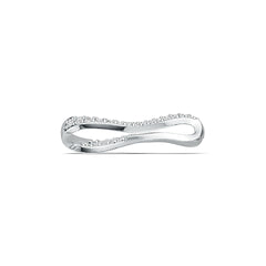 Sterling Silver Infinity Pendant with White Topaz or Moissanite DHJ