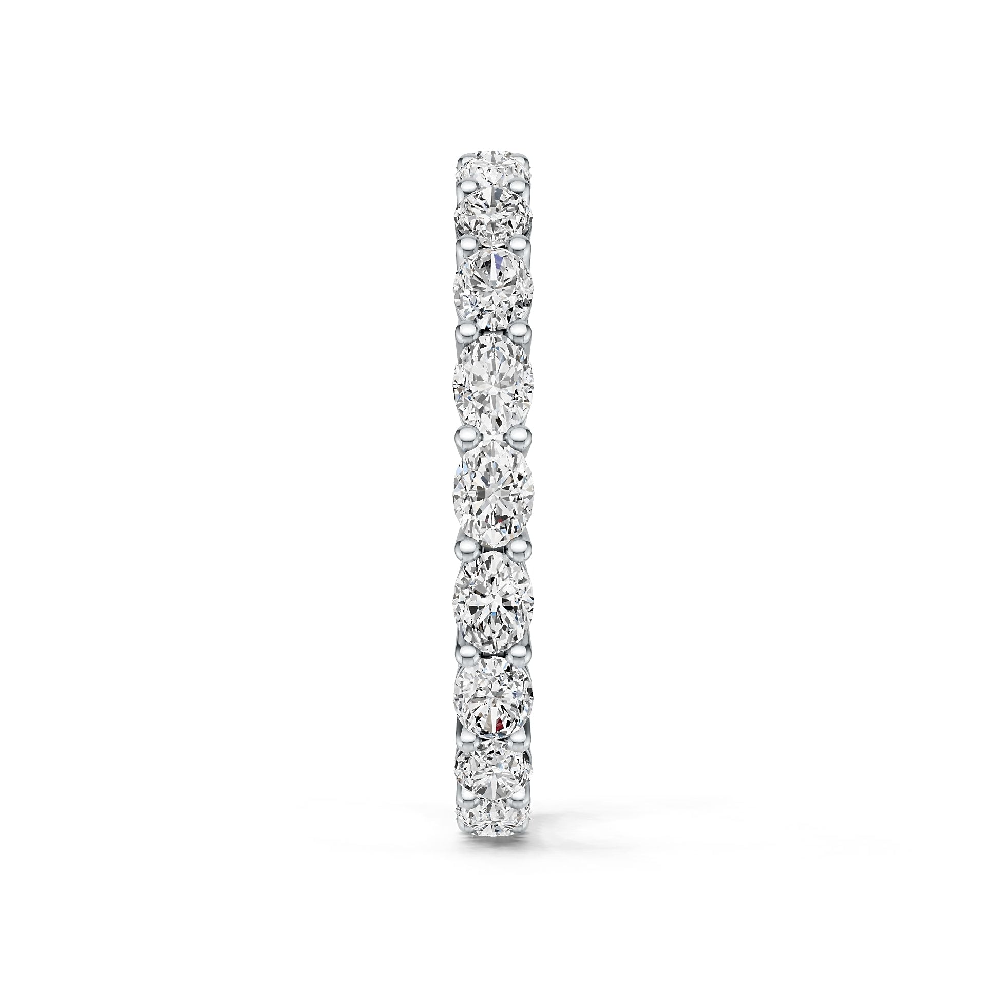 Sterling Silver Semi Mount Ring Setting Oval OV 4X3mm Eternity Band Ring DHJ