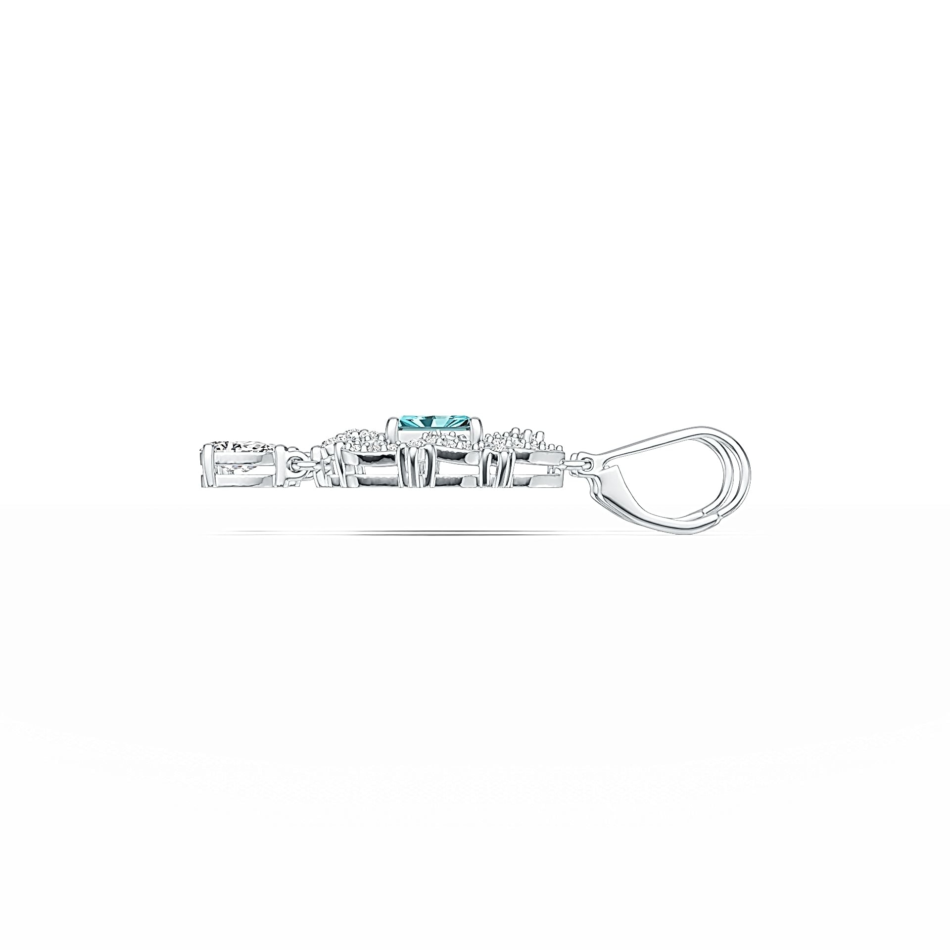 Sterling Silver Semi Mount Earrings Setting Emerald OCT 7X5mm PE 6X4mm DHJ