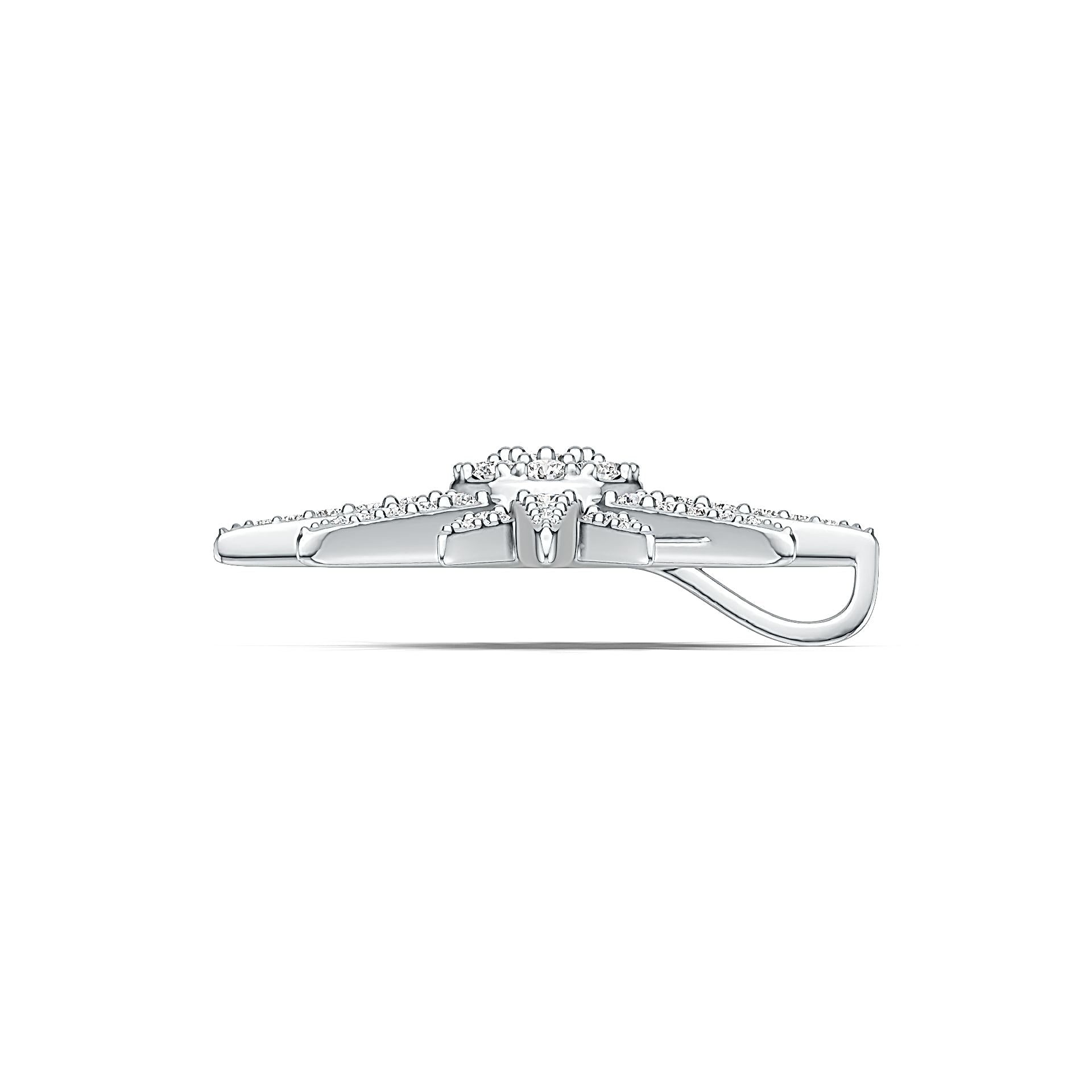 Sterling Silver Semi Mount Pendant Setting Round RD 2.8mm DHJ