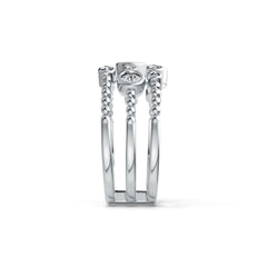 Sterling Silver Semi Mount Ring Setting Round RD 4x4mm 3.5x3.5mm 2x2mm 3 Pieces Set Band Ring DHJ