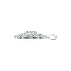 Sterling Silver Semi Mount Pendant Setting Cushion CU 10X8mm DHJ