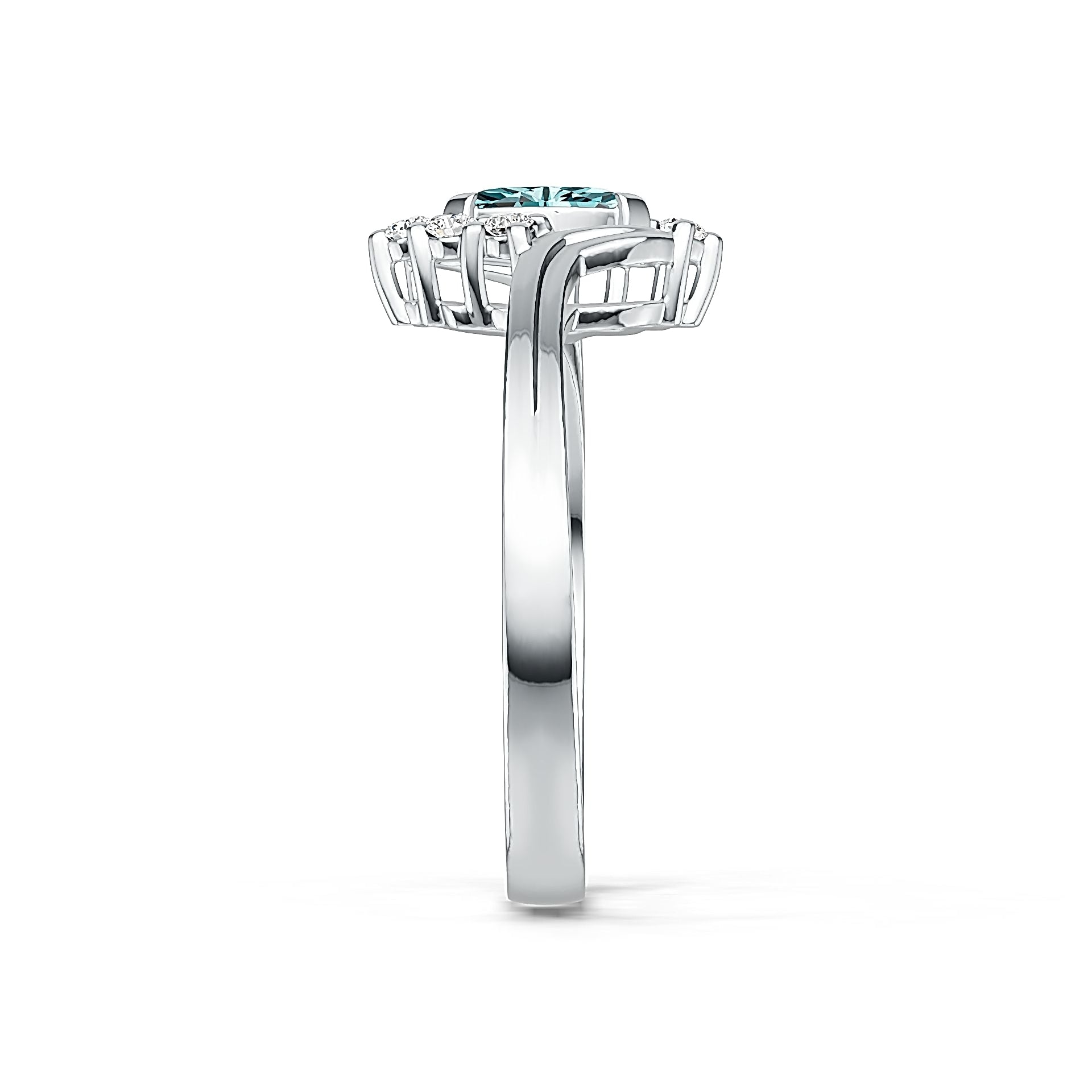 Sterling Silver Semi Mount Ring Setting Marquise MQ 6X3mm DHJ