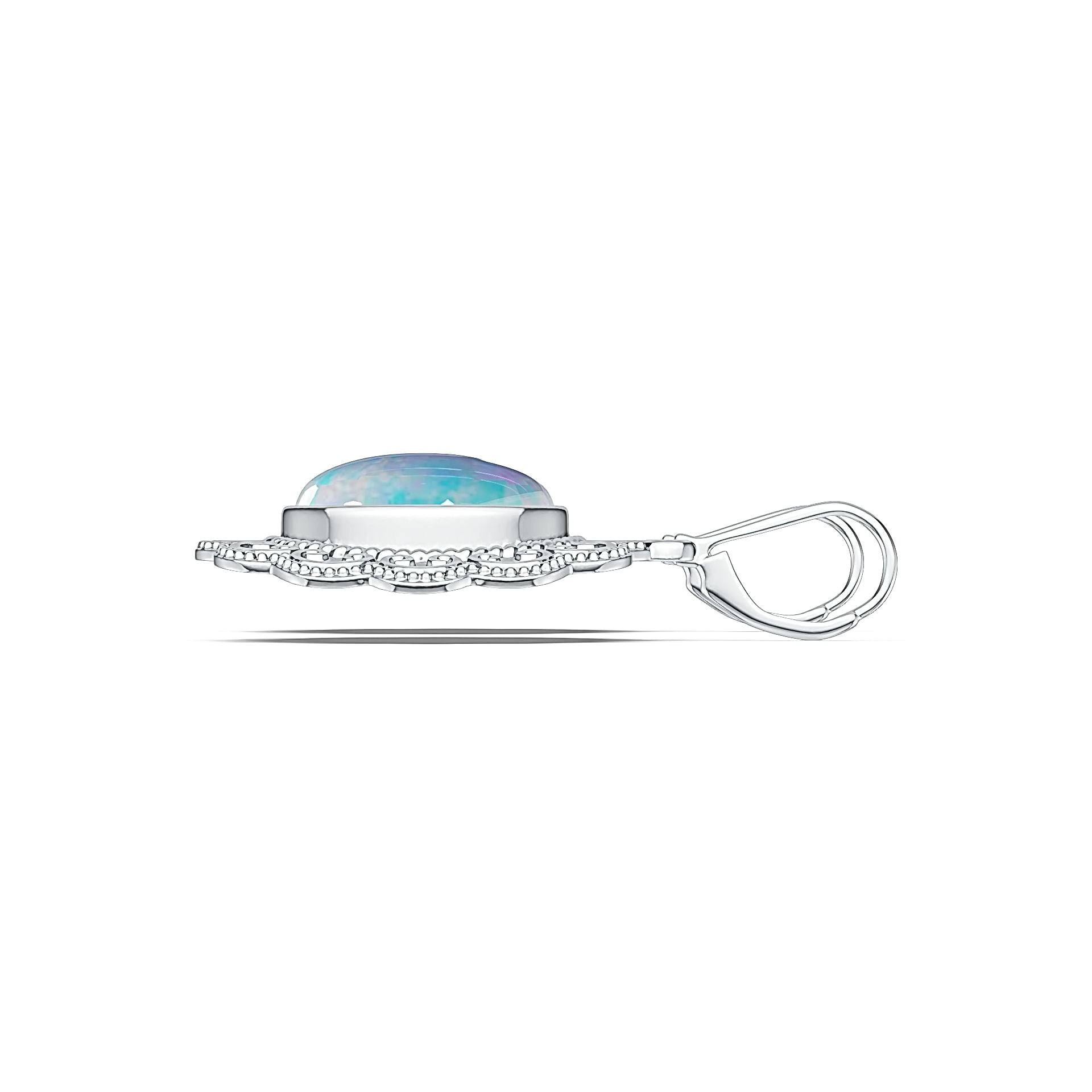 Sterling Silver Semi Mount Earrings Setting Oval OV 16X12mm Cabochon DHJ