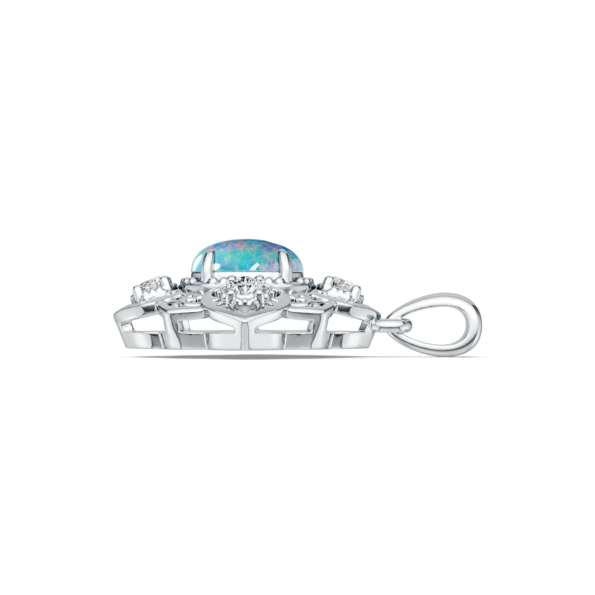 Sterling Silver Semi Mount Pendant Setting Oval OV 8X6mm DHJ