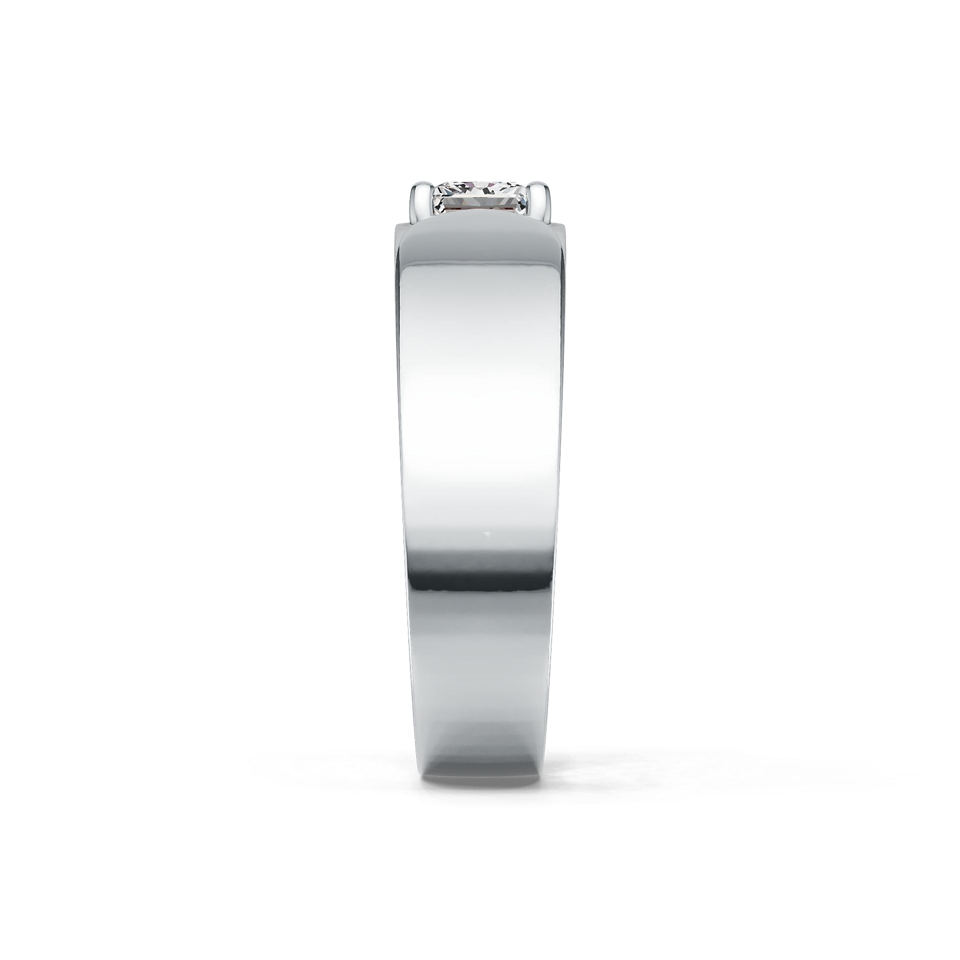 Sterling Silver Semi Mount Ring Setting Princess SQ 5X5mm Men's Ring DHJ