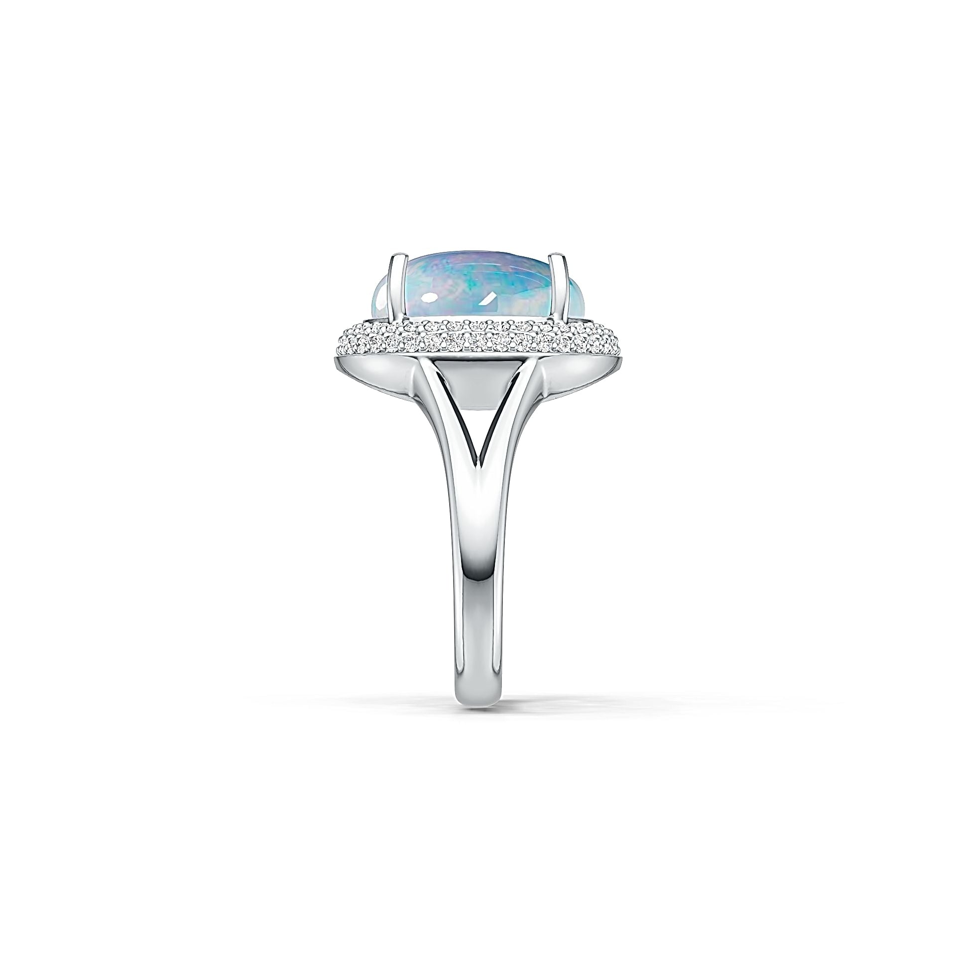 Sterling Silver Semi Mount Ring Setting Round RD 12x12mm Cabochon - Syzjewelry