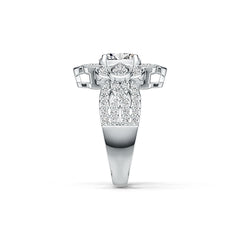 Sterling Silver Semi Mount Ring Setting Oval OV 8X6mm Flower Theme DHJ