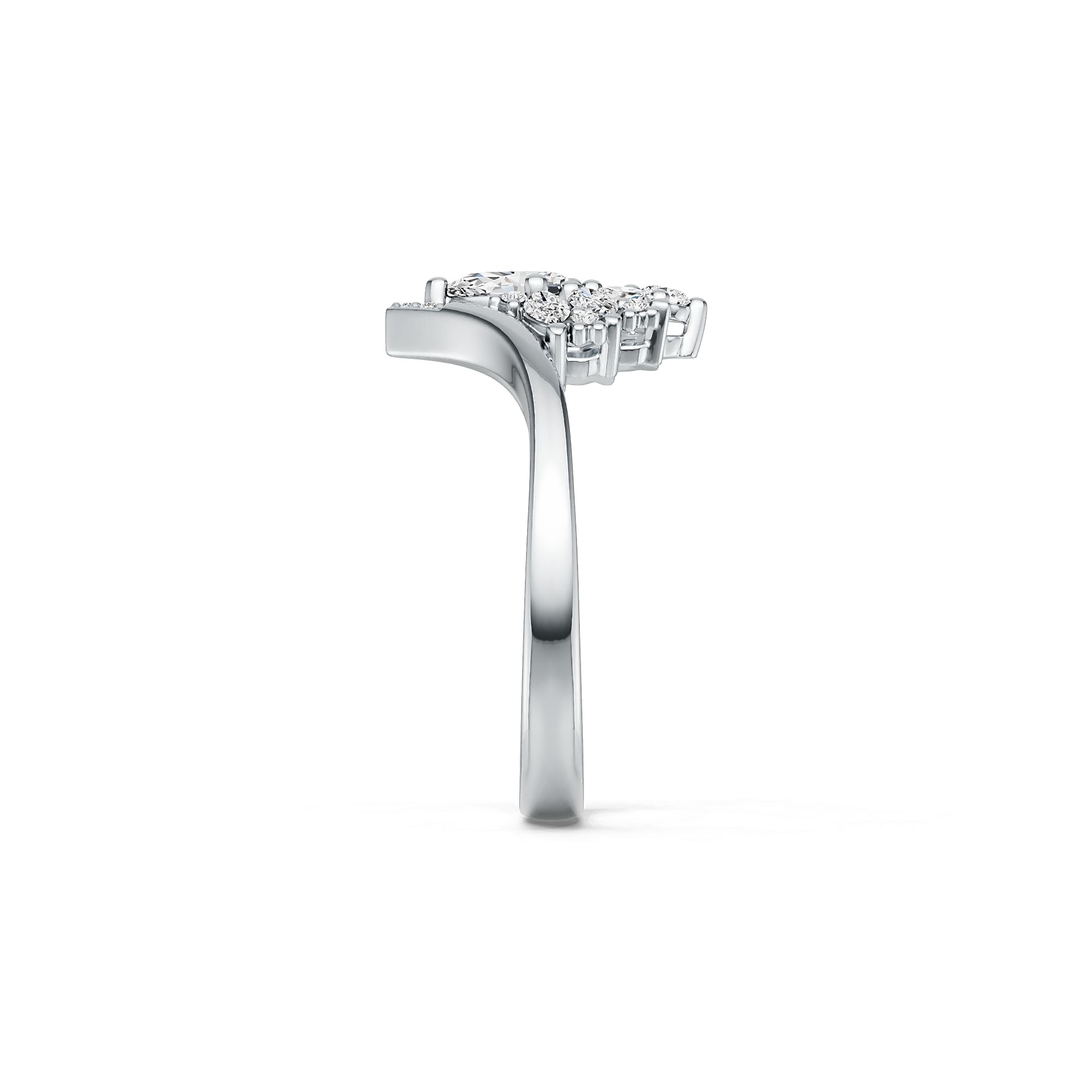 Sterling Silver Semi Mount Ring Setting PE 6X4mm DHJ