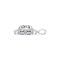 Sterling Silver Semi Mount Pendant Setting Oval OV 11X9mm with White Topaz Syzjewelry