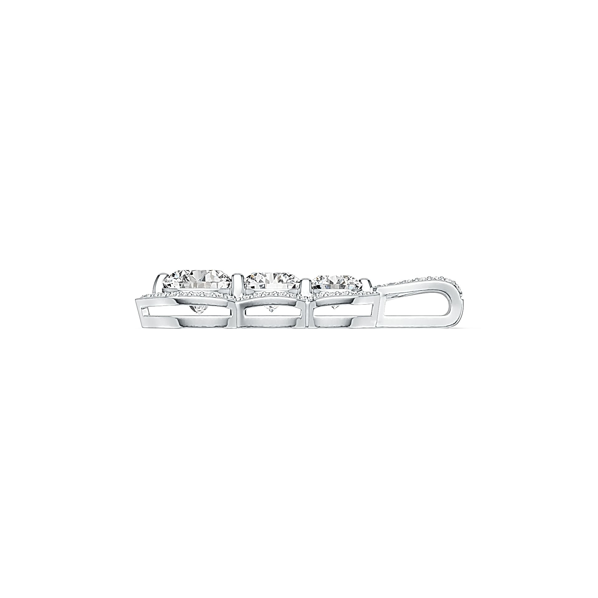 Sterling Silver Semi Mount Pendant Setting Round RD 8x8mm RD 7x7mm RD 6x6mm DHJ