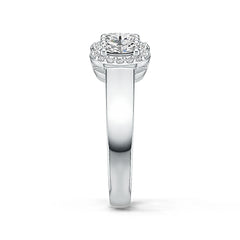 Sterling Silver Semi Mount Ring Setting Oval OV 5X3mm with White Topaz Syzjewelry