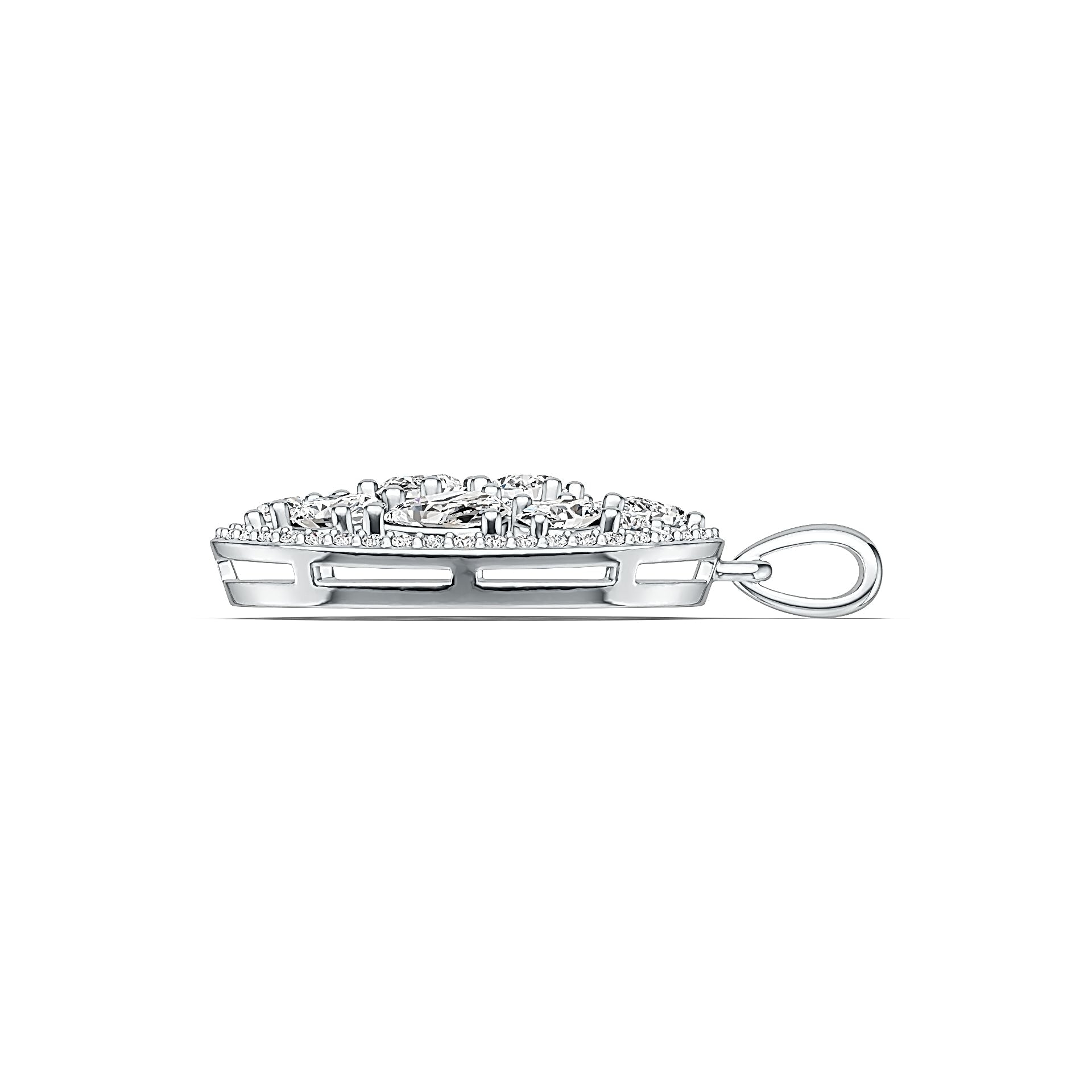 Sterling Silver Semi Mount Pendant Setting Oval OV 6X4mm PE 6X4mm DHJ