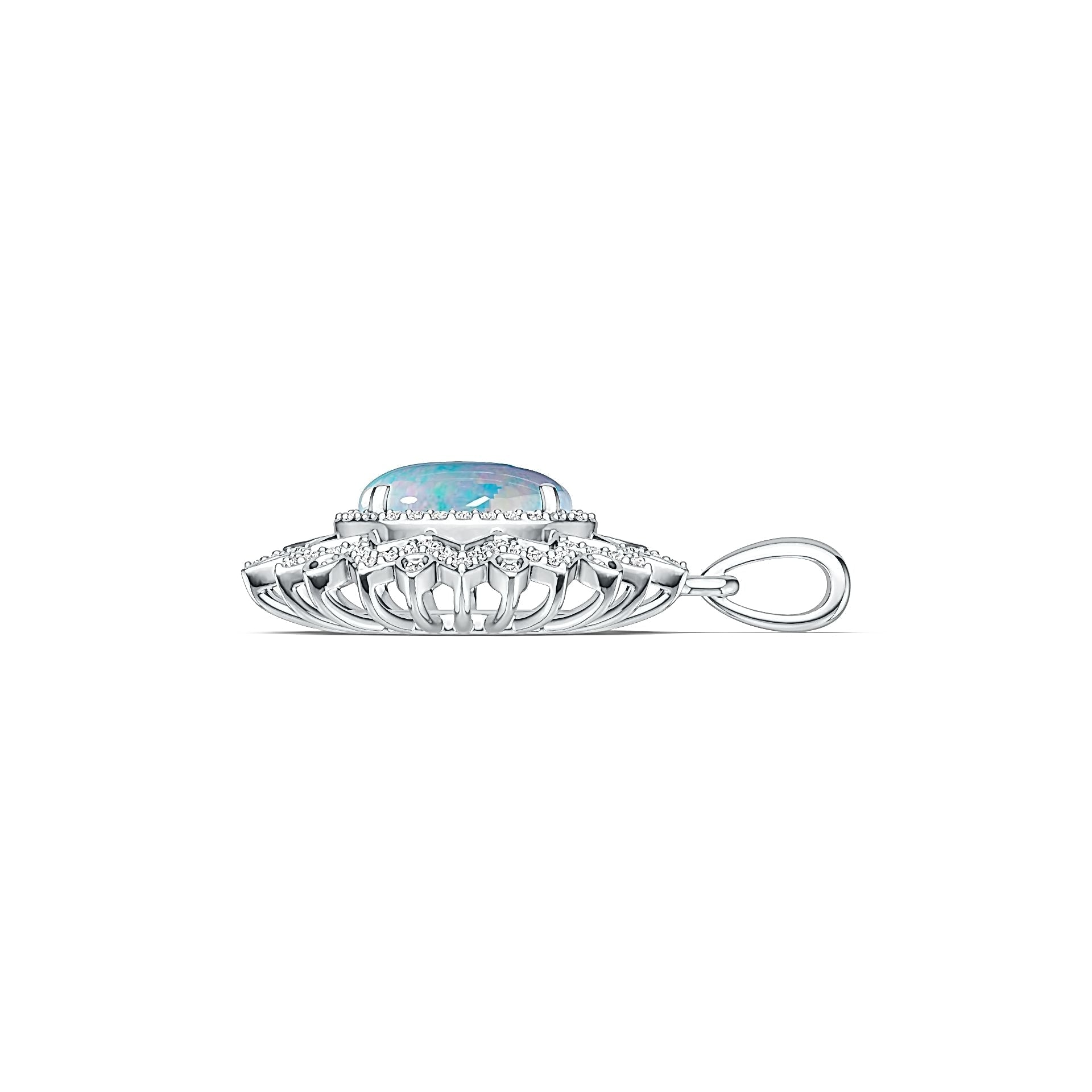 Sterling Silver Semi Mount Pendant Setting Oval OV 10X8mm DHJ