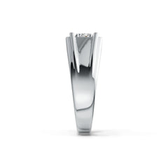Men's 10K Gold CVD Diamond Ring Round RD 4x4mm