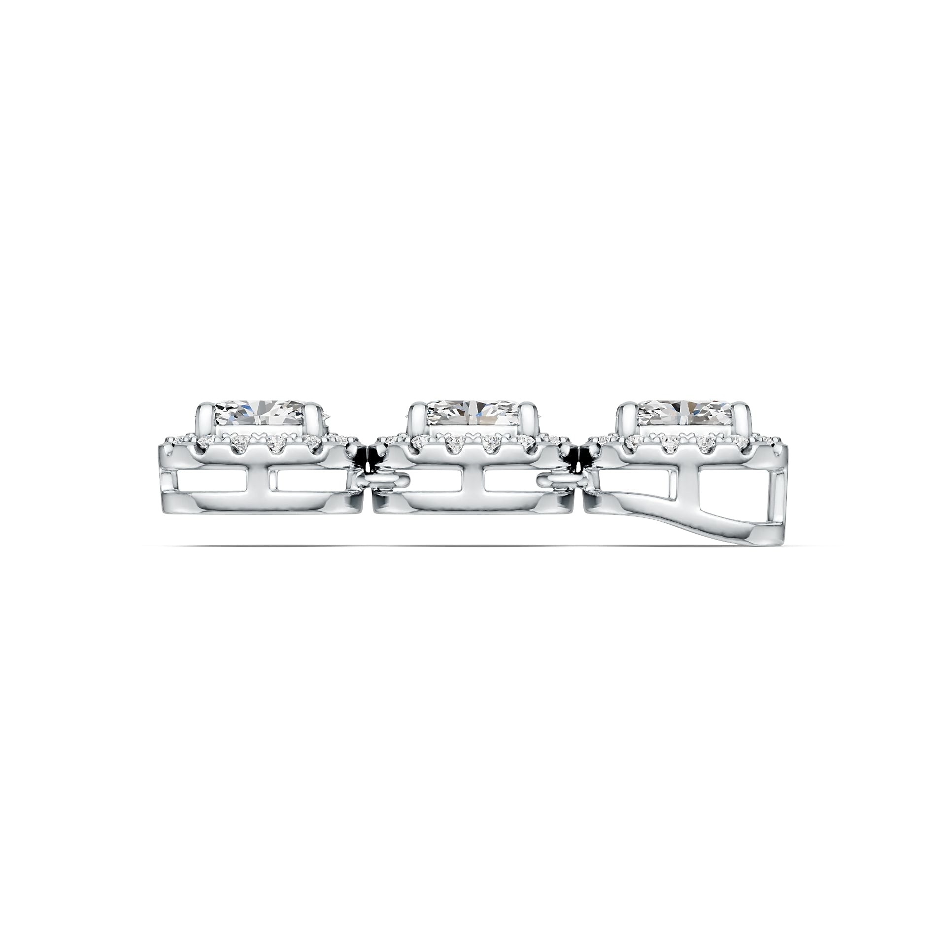 Sterling Silver Semi Mount Pendant Setting Oval OV 6X4mm DHJ