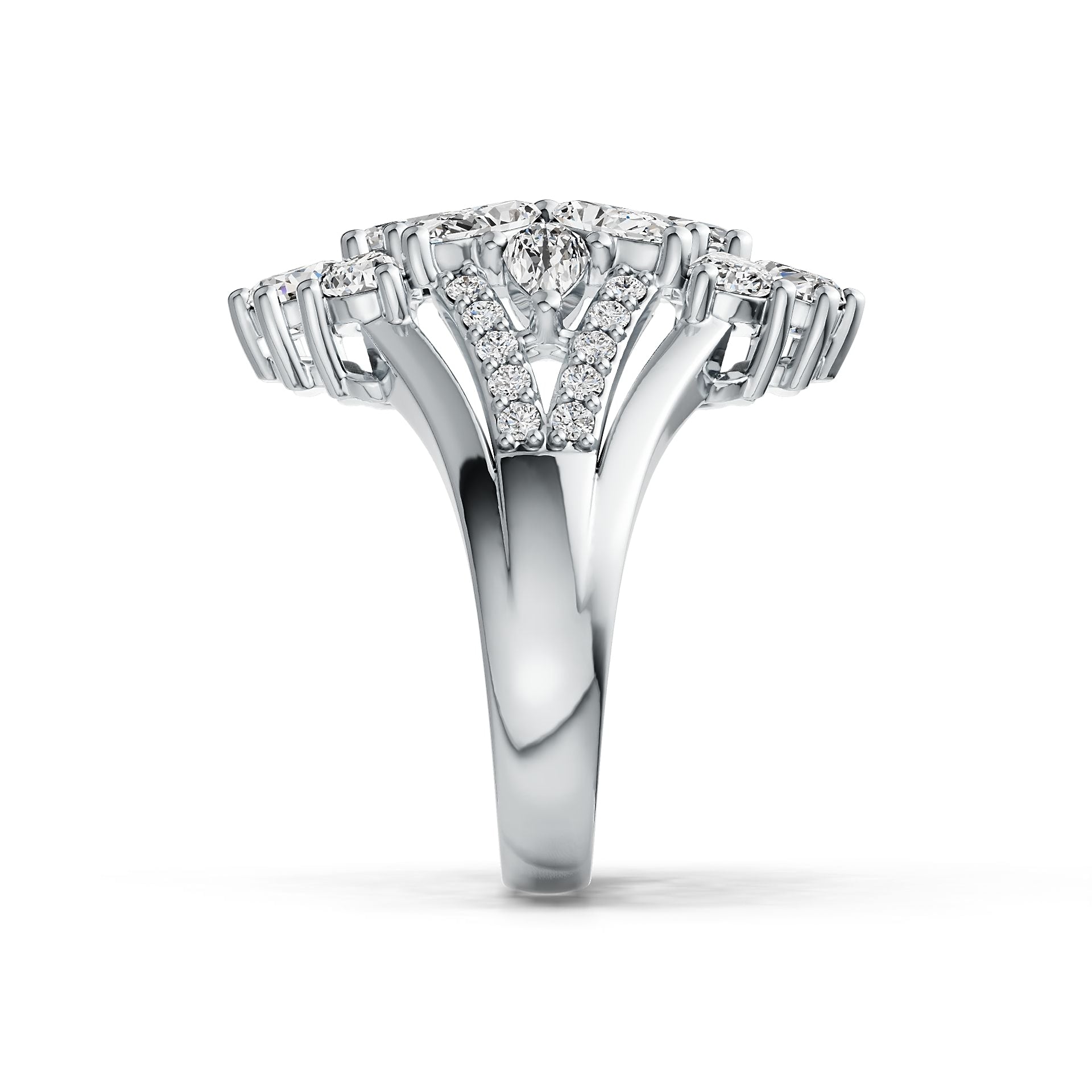 Sterling Silver Semi Mount Ring Setting Marquise MQ 6X3mm PE 5X3mm PE 4X3mm DHJ
