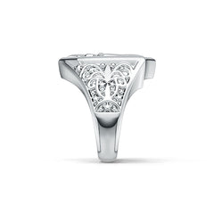 Sterling Silver Semi Mount Ring Setting Fleur De Lis Style DHJ