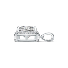 Sterling Silver Semi Mount Pendant Setting Cushion CU 11X11m Halo Syzjewelry