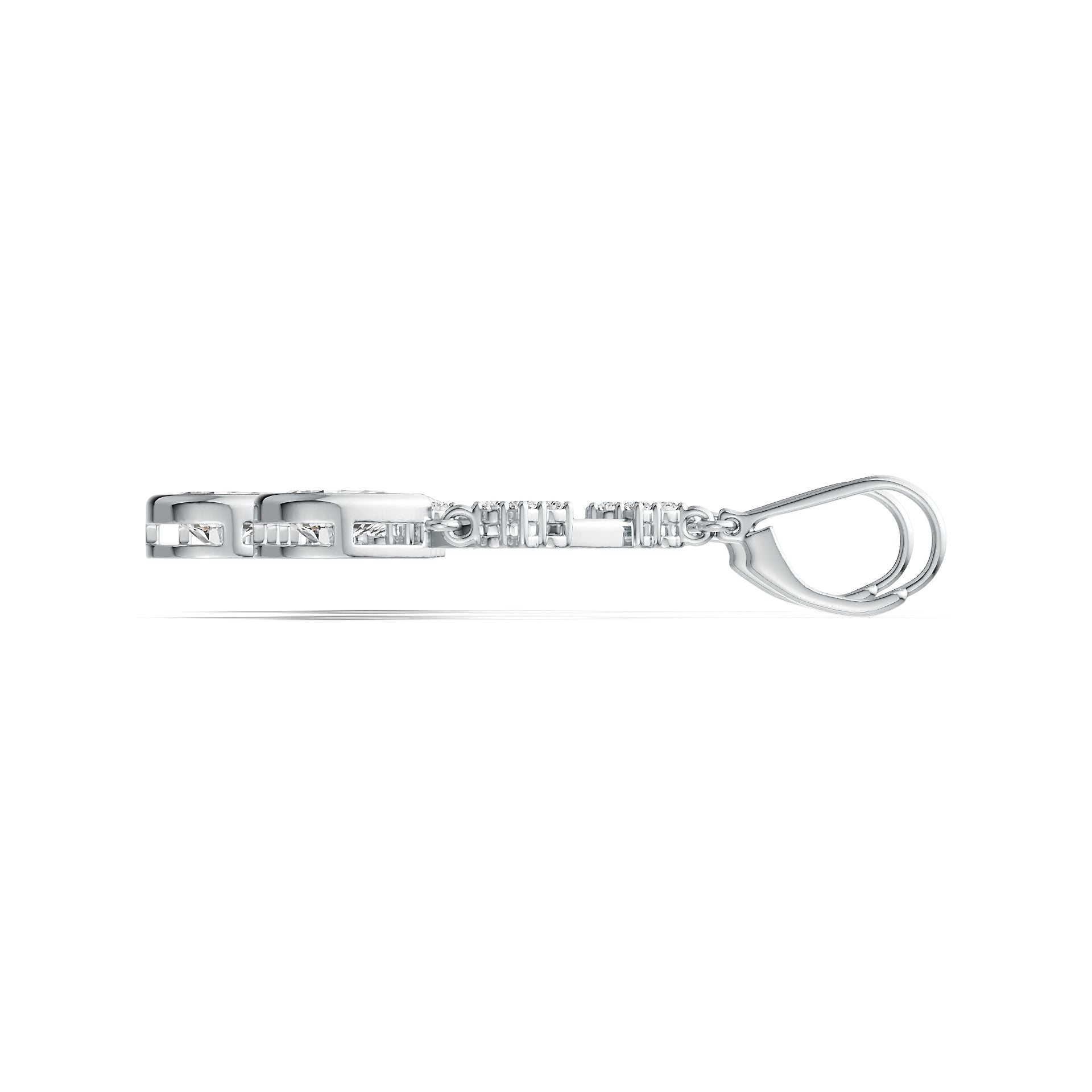 Sterling Silver Semi Mount Earrings Pear PE 9X6mm Dangling with White Topaz Syzjewelry