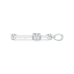 Sterling Silver Semi Mount Pendant Setting Emerald OCT 5X5mm DHJ